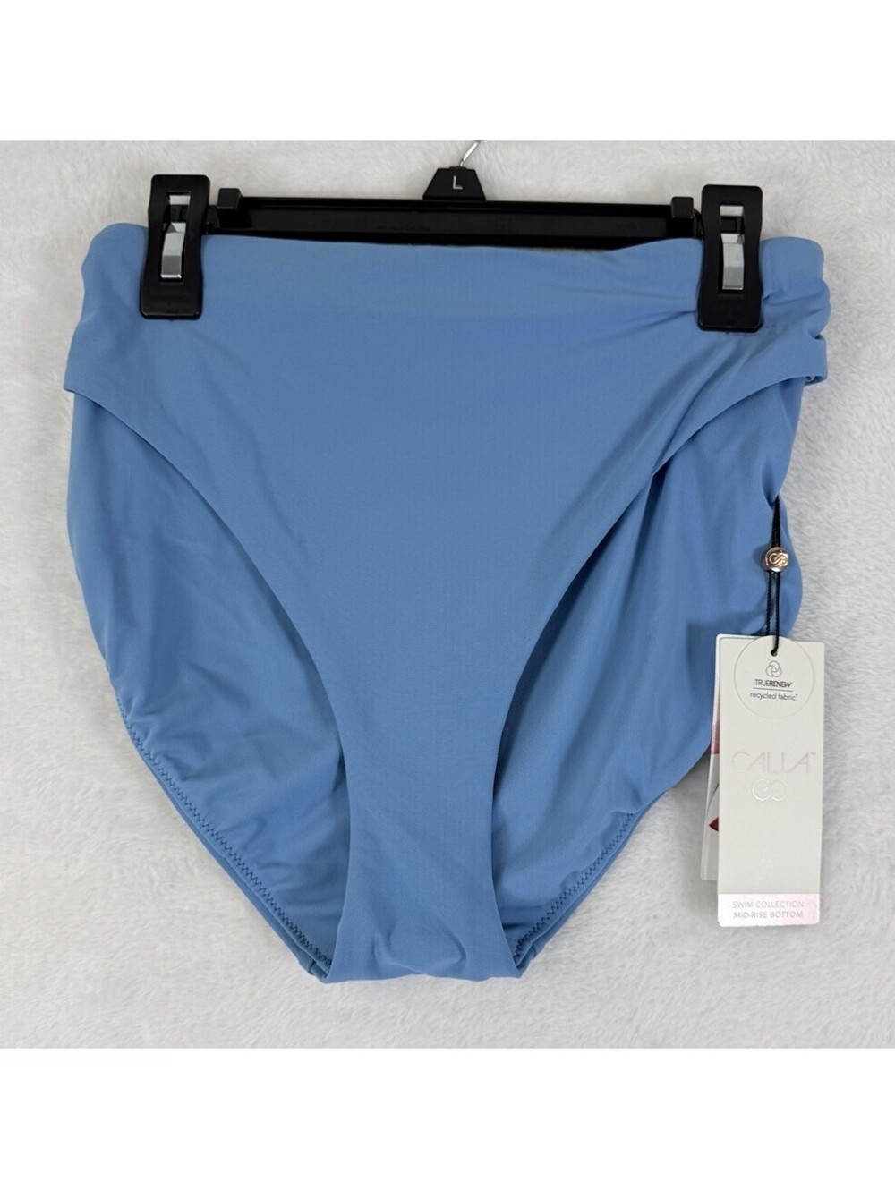 Calia Swim Bottom Large Womens Blue Core Mid Rise Bikini Swimwear New NWT